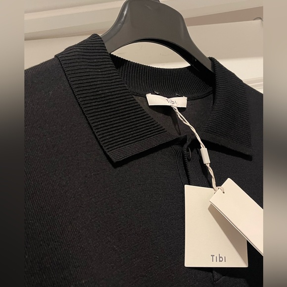TIBI Ssense Exclusive Black Hybrid Polo Mens Size XL - Picture 10 of 14